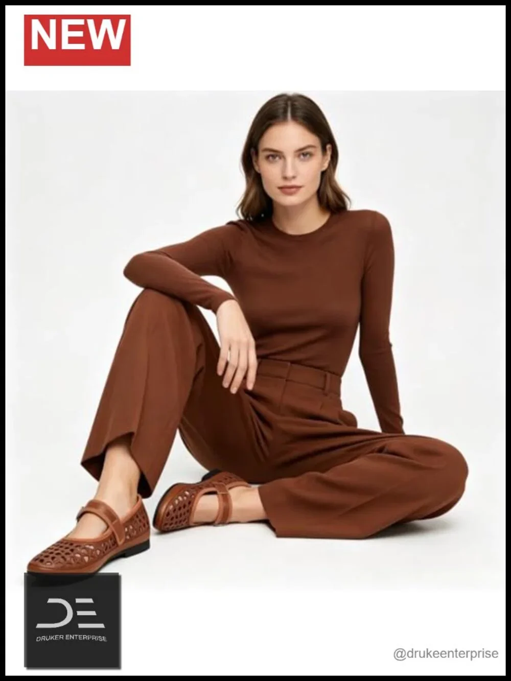 Perforated Mary Jane Flats with Memory Foam Insole, Adjustable Buckle Strap,
